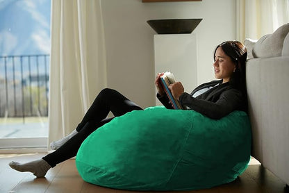 Sofa Sack Bean Bag Chair - Plush, Ultra Soft - Memory Foam Bean Bag Chair with Microsuede Cover - Stuffed Foam Filled Furniture and Accessories for Dorm Room 3 Feet - Aqua Marine