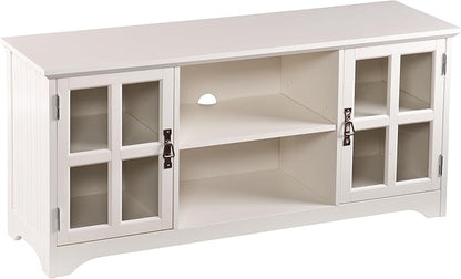 SEI Furniture Remington TV Storage Media Stand, White