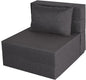 Folding Sofa Bed, Foldable Sleeper Chair with Pillow, Convertible Futon Sofa Bed with Washable Cover, Fold Out Couch for Living Room, Dorm, Guest Room, Single Size, Dark Grey
