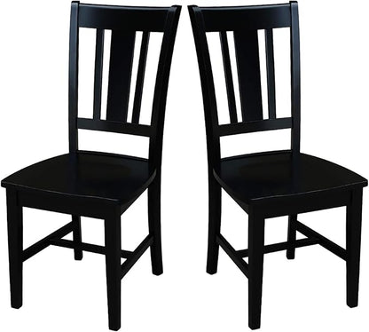 Set of Two San Remo SplatBack Dining Chairs, Black