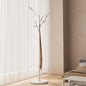 Coat Rack, Solid Wood Coat Rack Freestanding with 12 Hooks, Coat tree freestanding 3 Adjustable Heights for coat, Hats, Handbags，Coat Stand for Entryway,Bedroom (White)