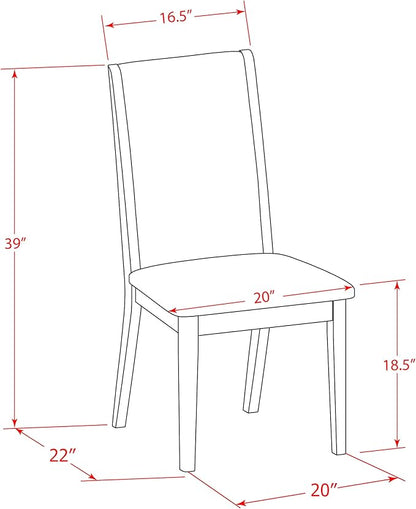 East West Furniture MZLA3-MAH-04 3 Piece Dinette Set for Small Spaces Contains a Rectangle Dining Table with Dropleaf and 2 Light Tan Linen Fabric Parson Chairs, 36x54 Inch, Mahogany