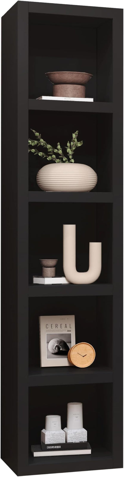Oakland Living Black 91-in Tall Wooden Bookcase Shelf