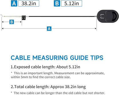Recliner Replacement Parts(1 Sets), Recliner Cable Replacement Parts with Metal Release Pull Handle fits Ashley and Most Recliner Sofa, Exposed Cable Length 5.12Inch