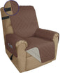 PureFit Reversible Sofa Cover Water Resistant Recliner Couch Cover, Machine Washable Furniture Cover with Adjustable Strap for Dogs, Pets (Recliner, Brown/Beige)