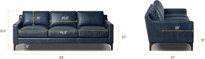 POLY & BARK Sorrento Sofa in Nightfall Blue