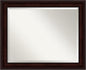 Amanti Art Brown Bathroom Mirror for Over Sink, 27x33 Coffee Bean Brown Rectangle Vanity Mirror, Large Casual Frame, Hangs Horizonally and Vertically, Bathroom Wall Decor, Beveled Edge from WI, USA