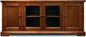 Leick Home 87360 TV Stand with Enclosed Storage For 65" TV's, Westwood Brown Cherry