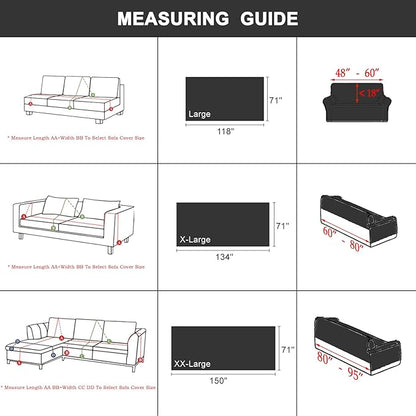 STACYPIK Modern Boho Sofa Cover for Dogs Chenille Couch Cover with Tassels Reversible Anti Slip Sofa Slipcover for 3 Cushion Couch Soft Black Beige L Shaped Cover Multi-Use Throw Blankets-71X134IN