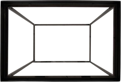 Kate and Laurel Lonsdale Modern Glass Narrow End Table; 18 x 12 x 24; Clear Glass and Black; Decorative Contemporary Glass and Metal Side Table for Use as Bedroom Nightstand or Living Room Accent