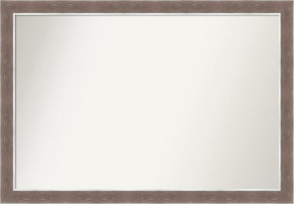Amanti Art Brown Bathroom Mirror for Over Sink, 28x40 Noble Mocha Rectangle Vanity Mirror, Large Casual Frame, Hangs Horizonally and Vertically, Bathroom Wall Decor, Non-Beveled Edge from WI, USA