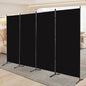 YASRKML Room Divider Folding Privacy Screens, Portable Room Divider Panel 4 Panel Partition Room Dividers Screen, Freestanding Room Partitions and Dividers Fabric Dividers for Room Separation, Black