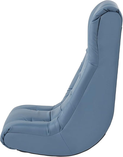 FDP Tufted Floor Rocker for Kids, Teens and Adults; Comfortable, Ergonomic Chair for Reading, Playing Video Games, or Watching TV - Powder Blue, 10488-PB