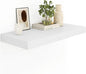 Heimlove 12" Deep White Floating Shelves for Wall, 24 Inch Wall Shelf Bathroom Shelves Set of 1, Wall Mounted Shelves for Books Living Room Laundry Room Bedroom Kitchen Home Office