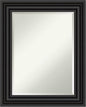 Amanti Art Black Bathroom Mirror for Over Sink, 30x24 Colonial Black Rectangle Vanity Mirror, Medium Traditional Frame, Hangs Horizonally and Vertically, Bathroom Wall Decor, Beveled Edge
