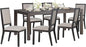 COLAMY Rectangular Dining Table Set for 6, Wood Dining Table for 6 with Chairs, 60 Inch Dining Table and Chairs for Kitchen, Dining Room, Brown