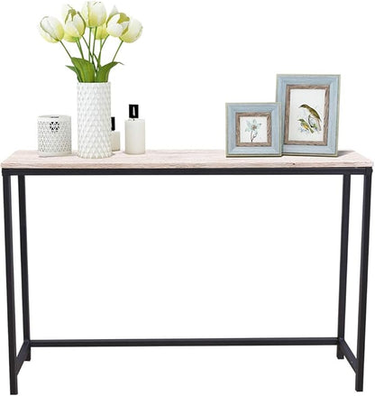 HOMERECOMMEND Sofa End Table Computer Desk Coffee Snack Console Tables for Living Room Or Corridor Hallway Oak