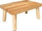 Wooden Step Stool for Adults,One Step Stool with Non-Slip Feet,Portable Bed Steps for High Beds, Office,Bedroom,Kitchen (Natural, Small)