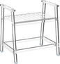 Acrylic Shower Chair with Arms - 23.62" Clear Shower Bench with Handle for Inside Shower Heavy Duty Shower Stool for Seniors Elderly Non-Slip Waterproof Indoor and Outdoor