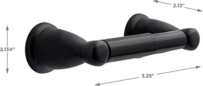 Franklin Brass Kinla 3-Piece Bathroom Set Matte Black 24" Towel Bar Rack, Toilet Paper Holder, Ring KIN3PC-MB