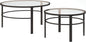 Henn&Hart Round Nested Coffee Table in Blackened Bronze, Coffee Table coffee tables for living room, studio apartment essentials, 36" Wide