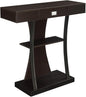 Convenience Concepts Newport Harri Console Table 36" - Modern Sofa Table with Storage Shelves, One Drawer Narrow Entryway Hall Table for Living Room, Espresso