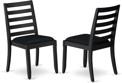 X12X1-006-24 - 13-piece Modern Dining Room Table Set a Rectangular Dining Table and 12 Black Polyester Fabric Stackable Chair, 39x120 Inch, Wire Brushed Black