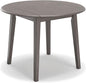 Signature Design by Ashley Shullden Casual Round Dining Small Drop Leaf Table, Seats up to 4, Gray