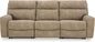 Signature Design by Ashley Next-Gen DuraPella Contemporary Faux Leather Modular Wall Hugger 3-Piece Power Reclining Sectional Sofa with Adjustable Headrest and USB Ports, Light Brown