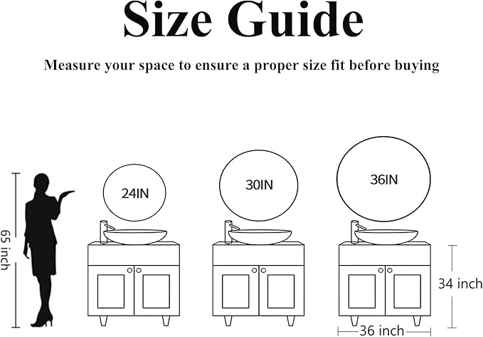 36 inch Gold Circle Wall Mirror, Brushed Gold Metal Framed Round Mirror for Bathroom Vanity, Bedroom Decor, Living Room, Entryway