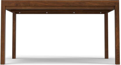 SIMPLIHOME Wilson Square Dining Table, Solid Wood Walnut Veneer, 54-inches Square, Transitional-Style Kitchen Table for up to 8 People