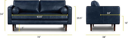POLY & BARK Napa Furniture, 72 inches, Midnight Blue