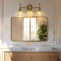 ANDY STAR 48x32 Inch Gold Bathroom Mirror, Brushed Gold Mirrors for Wall in Anti-Rust SUS304 Tube Metal Frame, Rounded Rectangle Mirrors 1’’ Deep Wall Mounted Vertically/Horizontal for Bathroom
