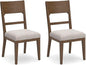 Signature Design by Ashley Cabalynn Traditional Dining Chair Set, 2 Count, Brown & Tan