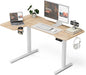 51" Reversiable L-Shaped Electric Standing Desk Adjustable Height Gaming Stand Up Corner Desk Sit Stand Home Office Computer Desk with Splice Board,Black Carbon Top