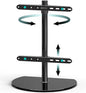 ONKRON Tabletop TV Stand for 32-65 Inch TVs up to 77 lbs, Height Adjustable TV Swivel Stand max VESA 400x400, Tabletop Universal TV Stand with Tempered Glass Base/Pedestal Television Stand Black