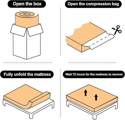 Tiita Japanese Floor Mattress, 4” Thicken Futon Mattress with Storage Bag and 2 Straps，Queen Size Sleeping Tatami Mat for Adults，Black