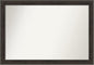 Amanti Art Brown Bathroom Mirror for Over Sink, 28x40 Shipwreck Greywash Narrow Rectangle Vanity Mirror, Large Traditional Frame, Hangs Horizonally and Vertically, Bathroom Wall Decor, Non-Beveled