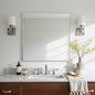 30x30 Inch Silver Bathroom Mirror - Copper-Free Mirror, Aluminum Alloy Frame Vanity Rectangle Wall Mounted Modern Mirror for Bedroom/Living Room/Porch Horizontal or Vertical