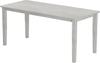 Solid Wood Dining Table, Part of Dining Table Set, Mix and Match Table, Chairs Sold Separately for Dining Room, Kitchen, Grey