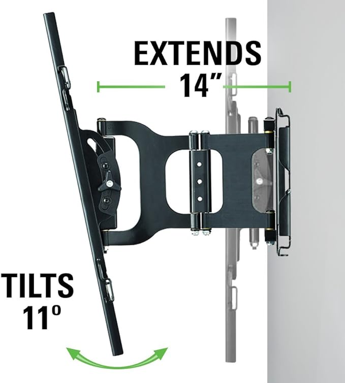 Sanus MLF13-B1 Articulating Universal Wall Mount for 37-80-Inch Screen BLack