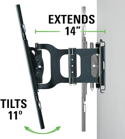 Sanus MLF13-B1 Articulating Universal Wall Mount for 37-80-Inch Screen BLack