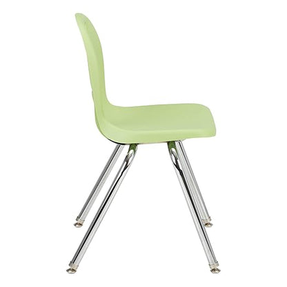 Learniture LNT-116-CSW-GA Learniture Structure Series School Chairs for Classroom, 16" Seat Height, Green Apple, Pack of 4