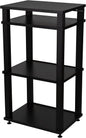 Andover Audio SpinStand Rack for Records and Audio Components - Metal-Reinforced, Holds 150 LPs, Optimum Height & Storage Space, Ideal for Turntables, Vinyl, SpinBase Systems (Black)