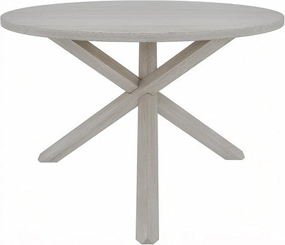 Peatuk Round Solid Wood Dining Table, Part of Dining Table Set, Mix and Match Table, Chair Sold Separately for Dining Room, Kitchen, Grey