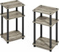Furinno Turn-N-Tube Easy Assembly Stackable Standing Shelf, French Oak/Black