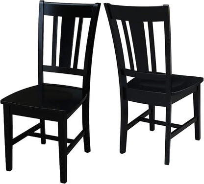 Set of Two San Remo SplatBack Dining Chairs, Black