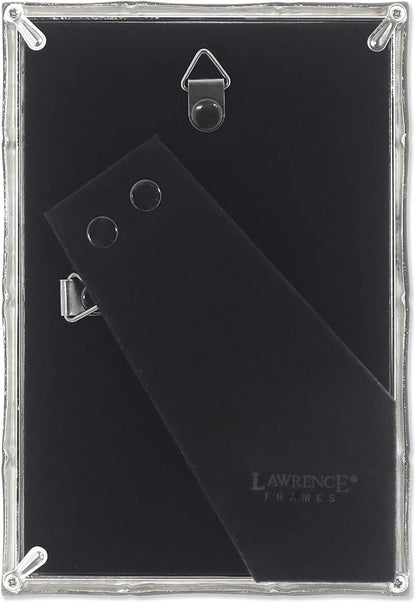 Lawrence 710146 Silver Metal Bamboo 4x6 Picture Frame