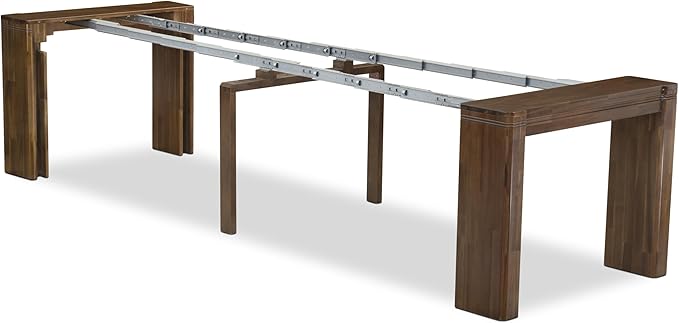 X12FO-008-18 - 13 Pieces Mid Century Dining Set includes an Extendable Rectangle Kitchen Table and 12 Dining Chairs, 39x120 Inch, Antique Walnut