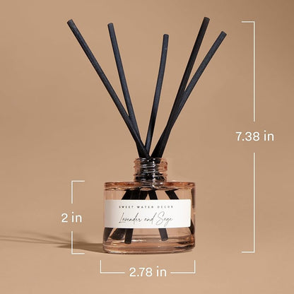 Sweet Water Decor Mango and Coconut Reed Diffuser – Room Decor Aesthetic with Long-Lasting Premium Fragrance of Mango, Pineapple, Orange, Peach, Coconut Milk for 4 Months – Ideal for Home Decor
